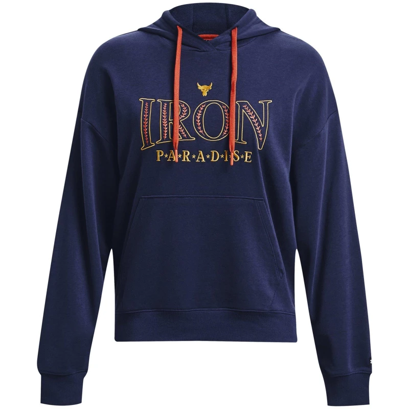 Image of Under Armour Womens Project Rock Everyday Hoodie Blue female 8 (XS)