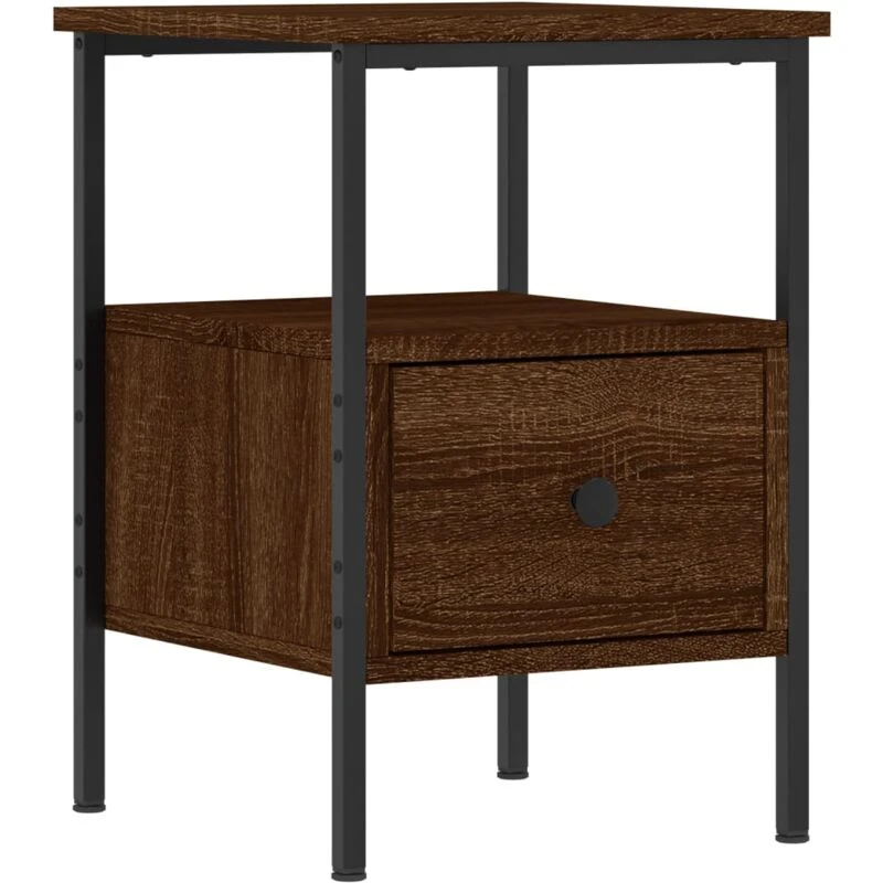 Image of VIDAXL Bedside Cabinet Brown Oak 34x36x50cm Engineered Wood Vidaxl 8720845940102
