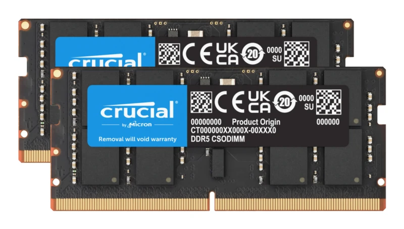 Image of Crucial CT2K32G64C52CS5 memory module 64GB 2 x 32GB DDR5 6400 MT/s 2
