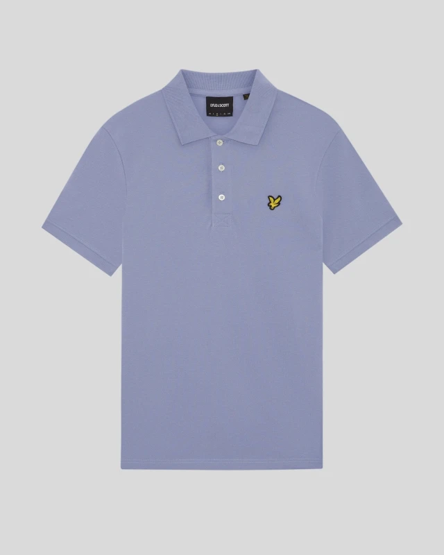 Image of Lyle & Scott Mens Cotton Polo Shirt in Light Blue