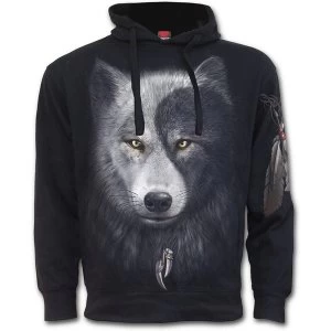 Image of Wolf Chi Side Pocket Mens X-Large Hoodie - Black