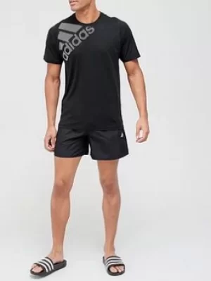 Image of adidas Solid Swim Shorts, Black, Size L, Men