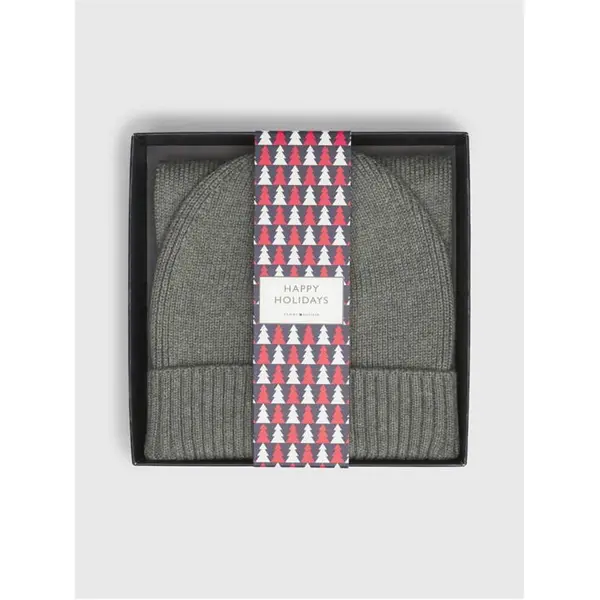Image of Tommy Hilfiger SMALL FLAG SCARF + BEANIE GP S-M Pink 72399806000