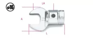 Image of Beta Tools 642 Open Jaw Wrench for Torque Bars 604/B (16mm Dr) 10mm 006420010