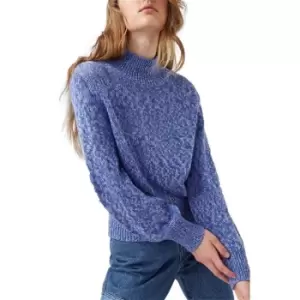 image of French Connection Lora Knits Mock Neck Jumper - Blue