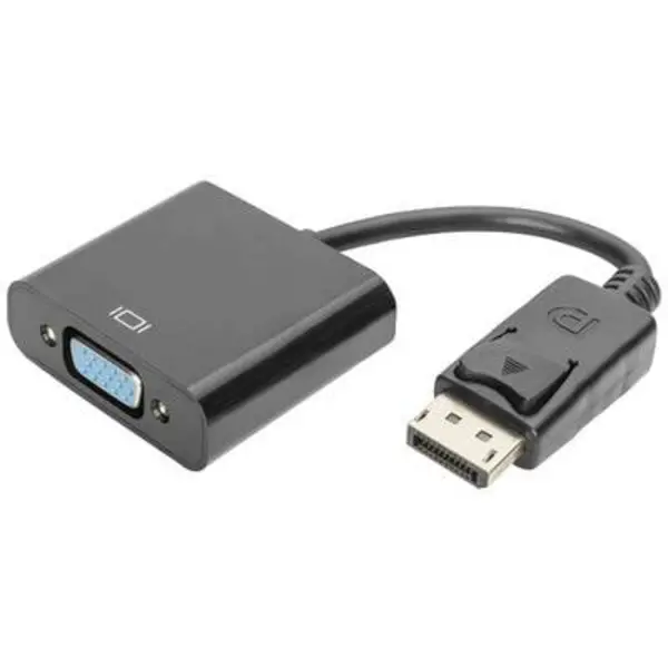 Image of Digitus AK-340410-001-S DisplayPort / VGA Adapter [1x DisplayPort plug - 1x VGA socket] Black 15.00cm AK-340410-001-S