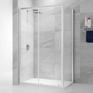 image of Nexa By Merlyn 6mm Chrome Framed Sliding Shower Door Only - 1900 x 1700mm