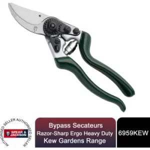 image of Bypass Secateurs, Razorsharp Ergo Heavy Duty, Kew Gardens Range - Spear&jackson