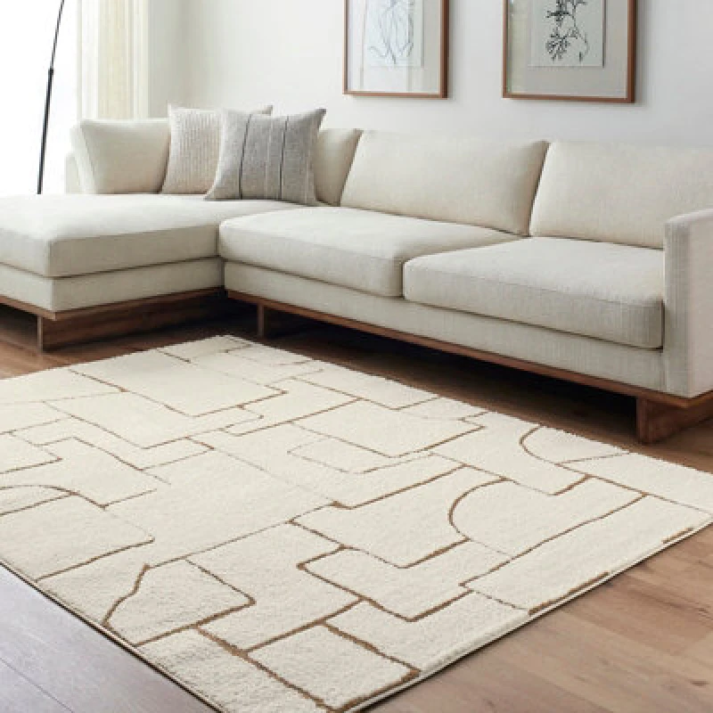 Image of Livabliss Scandi Modern High Pile Brown Alma Area Rug 160 X 213cm - Easy Care, Non Shedding, Ideal For Living Room & Bedroom