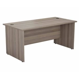 Image of TC Office Rectangular Desk with Panel End Legs 1600 x 800mm, Grey Oak Effect