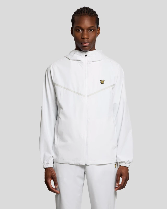 Image of Lyle & Scott Mens Sports Stripe Track Jacket in White