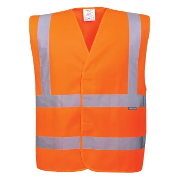 Image of Portwest Two Band and Brace Class 2 Hi Vis Waistcoat Orange 4XL / 5XL