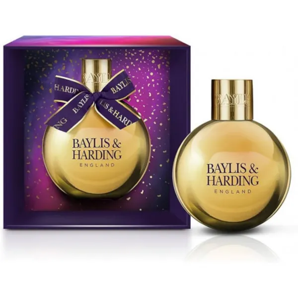 image of Baylis & Harding Wild Fig & Pomegranate Festive Bauble Bath & Shower Bubbles Gift 250ml