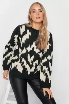 image of Tall Abstract Print Jumper