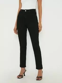 Image of Dorothy Perkins Slim Mom Jeans - Black Size 12, Women