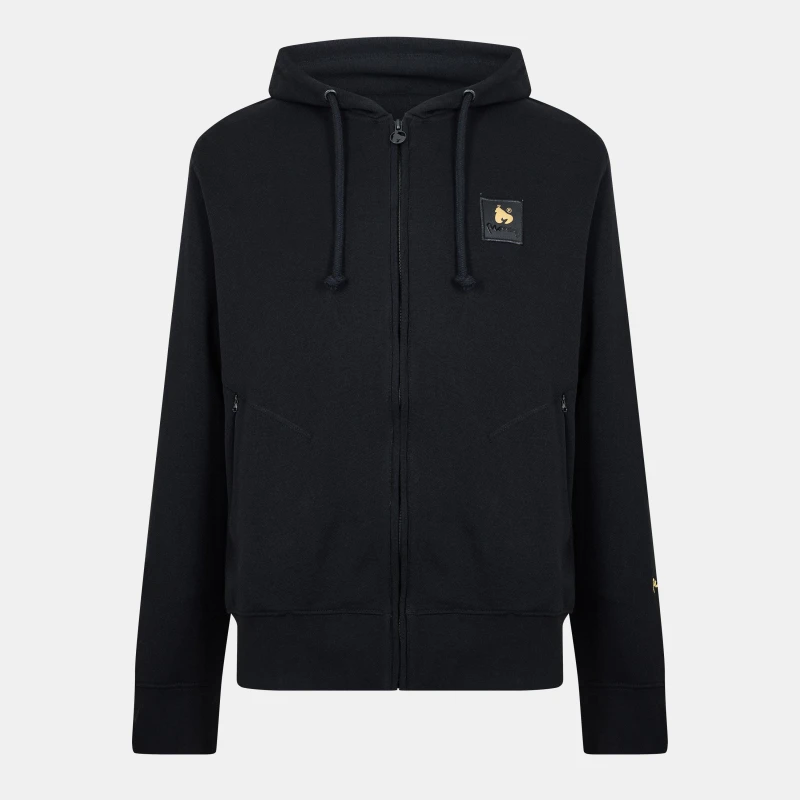 Image of Money Mens Patch Zip Hoodie Black male X Small