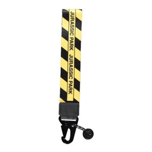 image of Universal - Striped Webbing Keychain - Black/Yellow