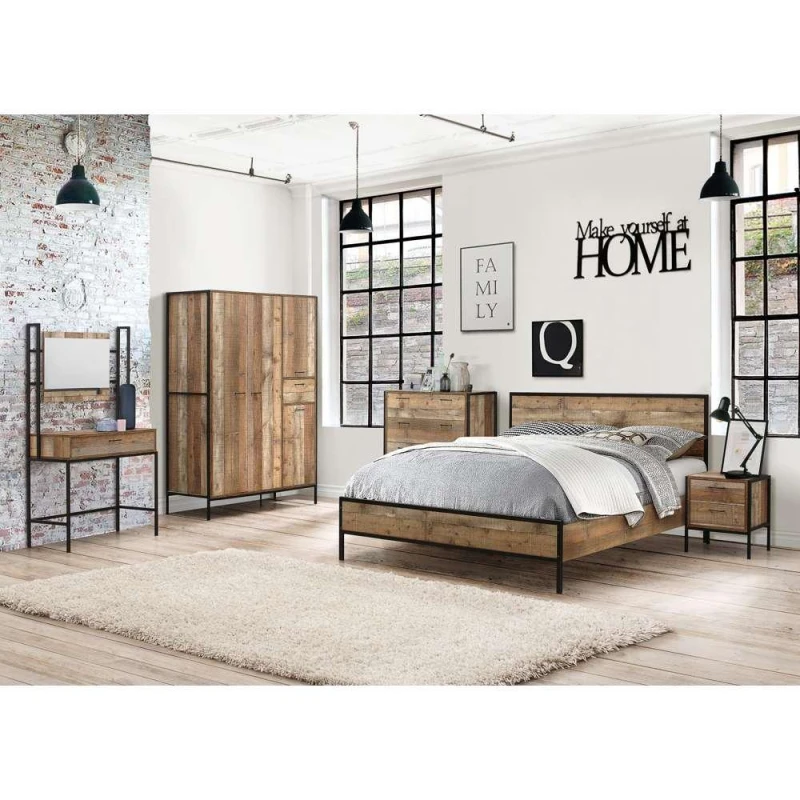 Image of Birlea Urban Rustic Wooden Bed Frame - 4ft Small Double