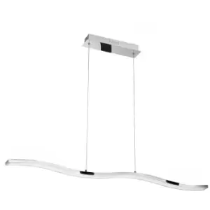 Image of Netlighting Merano Chibougamau Bar Pendant Ceiling Light Chrome Aluminium LED 42