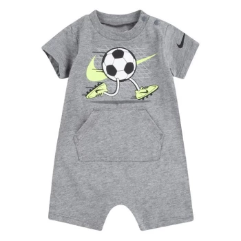 Image of Nike Short Sleeve Romper Suit Baby Boys - Carbon Heather