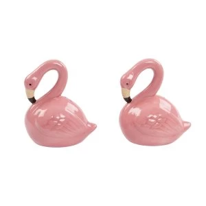 Image of Sass & Belle Tropical Flamingo Salt & Pepper Shaker Set