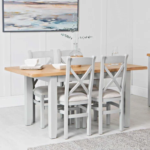 Image of K Living Lina 1.2M Butterfly Extending Table Grey