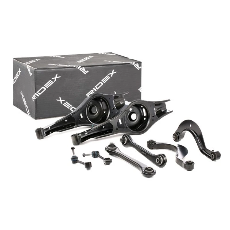 Image of RIDEX 772S0080 Control arm repair kit Rear Axle Left, Trailing Arm Suspension Kit (772)