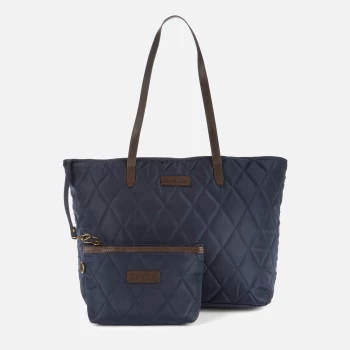 Image of Barbour Casual Womens Witford Quilted Tote Bag - Navy
