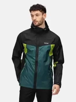 image of Regatta Dresford Waterproof Hooded Shell Jacket, Black Size M Men