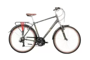 Image of 2021 Raleigh Pioneer Trail Crossbar Hybrid Bike in Green and Black