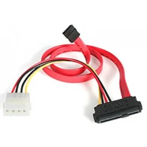 Image of StarTech 18" SAS 29 Pin to SATA Cable with LP4 Power