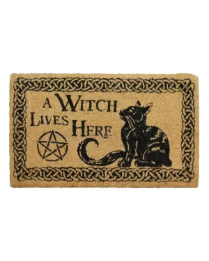 Image of A Witch Lives Here Doormat