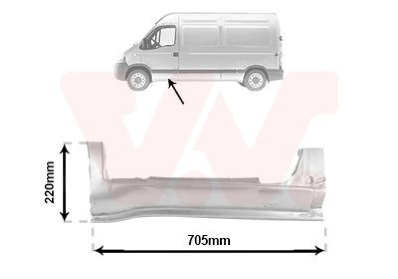 Image of VAN WEZEL Side panel VAN WEZEL 4391101