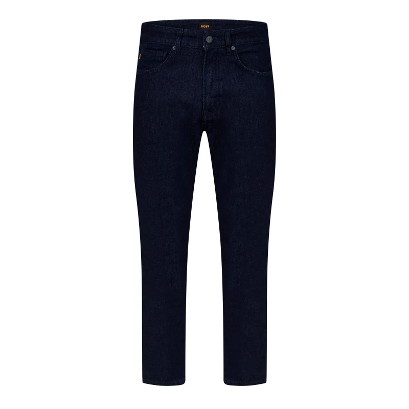 Image of BOSS Re.Maine Regular Fit Jeans - Dark Blue, Dark Blue, Size 34, Inside Leg Regular, Men Dark Blue VIOS5 Male inside leg REGULAR,34