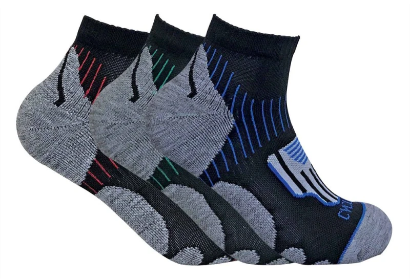 Image of Sock Snob Sock Snob Men 3 Pack Anti Blister Sports Ankle Socks for Achilles in Black Size: 6-11 Black 6-11 Male 8033316580722