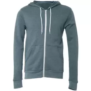 Image of Bella + Canvas Adults Unisex Full Zip Hoodie (L) (Slate Heather)