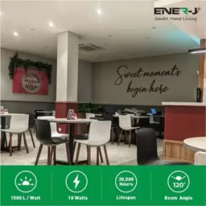 Image of Ener-j - 18W Recessed Round LED Mini Panel 220mm diameter (Hole Size 205mm), 4000K (Pack of 4)