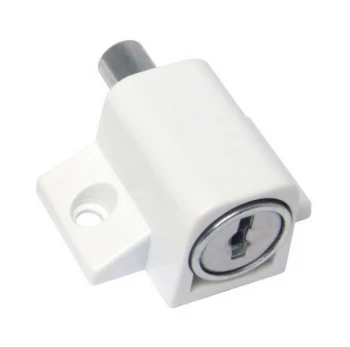 Image of PLW100 Patio Door and Window Press Lock White - Sterling