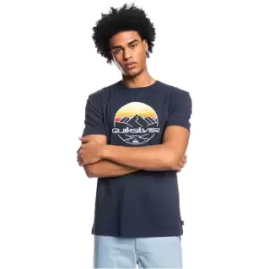 Image of Quiksilver Sunset T-Shirt Mens - Blue