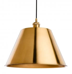 Image of 1 Light Dome Ceiling Pendant Antique Gold, E27