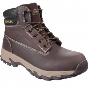 Stanley Mens Tradesman Safety Boots Brown Size 10