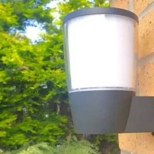 Image of Harperliving - Harper Living Grey Modern Outdoor Wall Light (16.3 x 10.8 x 13.4cm) - IP54