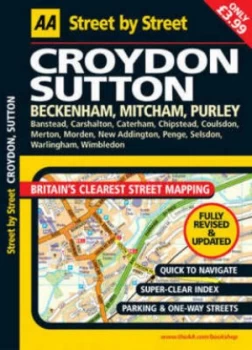 Image of Street by Street Croydon Sutton by Automobile Association Book