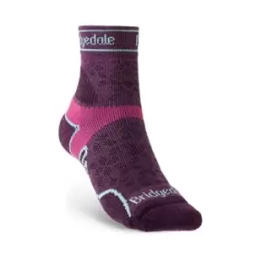 Image of Brigdedale TRAIL RUN Lightweight T2 Merino Sport 3/4 Crew Womens - Small Damson