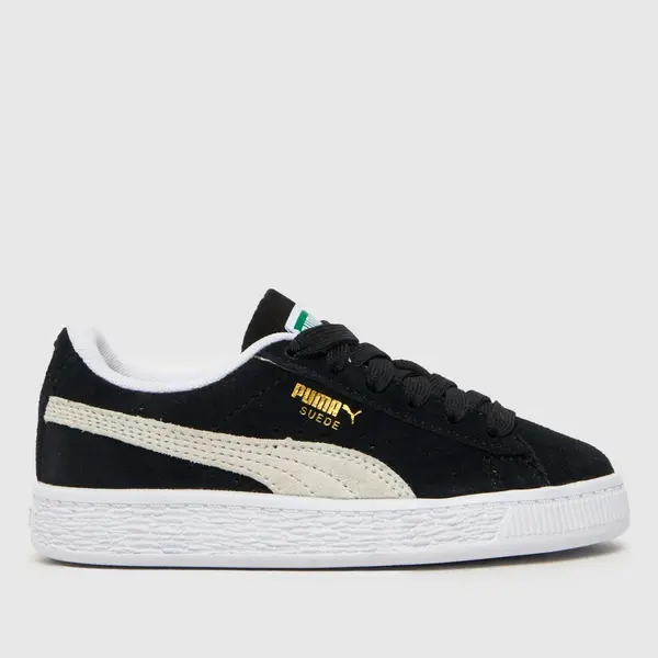 image of PUMA Black & white suede classic xxi Junior trainers Black & White UK 10 (EU 28)