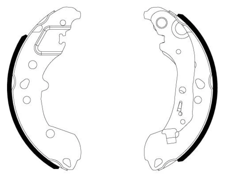 Image of TEXTAR 91084100 Brake Shoes without accessories, with handbrake lever Brake Shoe Set (70)