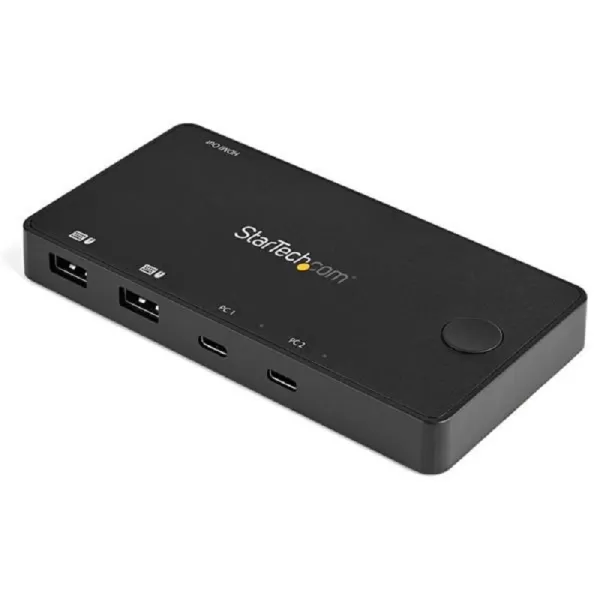 image of StarTech.com 2 Port USB C KVM Switch - 4K 60Hz HDMI - Compact Ultra HD Desktop KVM Switch w/USB Type C Cables