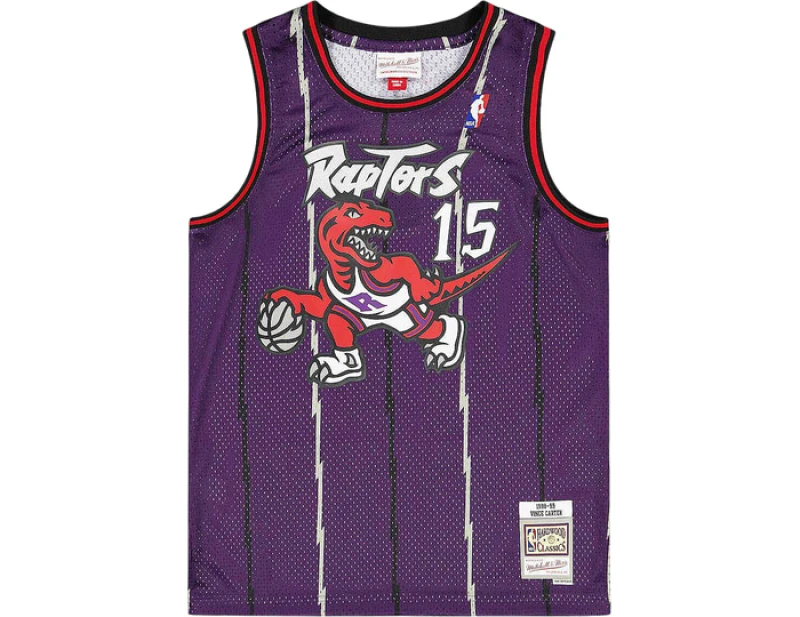Image of Mitchell And Ness Toronto Raptors 1998-1999 Vince Carter Swingman Jersey Purple S