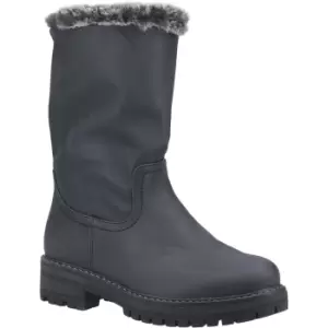 image of Divaz Nadia Fur Lined Boot Female Black UK Size 3