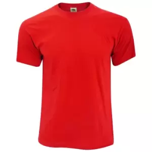 Image of Fruit Of The Loom Mens Screen Stars Original Full Cut Short Sleeve T-Shirt (M) (Red)